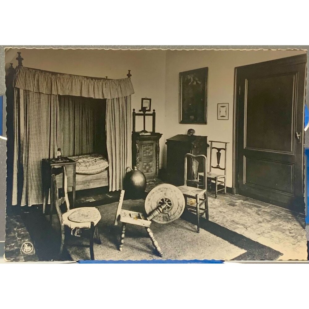 Vintage Postcard Photo Véritable Bruges Béguinage Chambre À Coucher Slaapkamer
